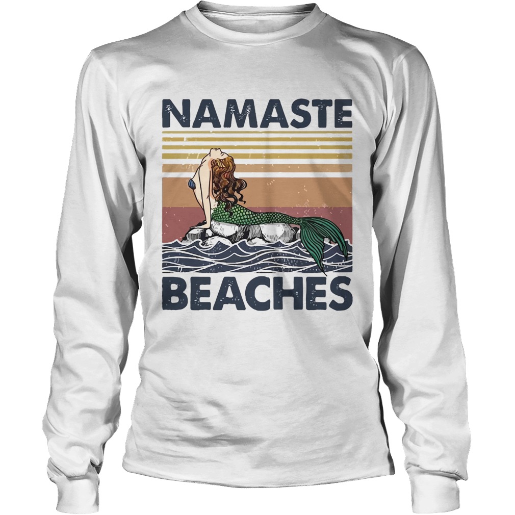 Mermaid Namaste Beaches Vintage Long Sleeve