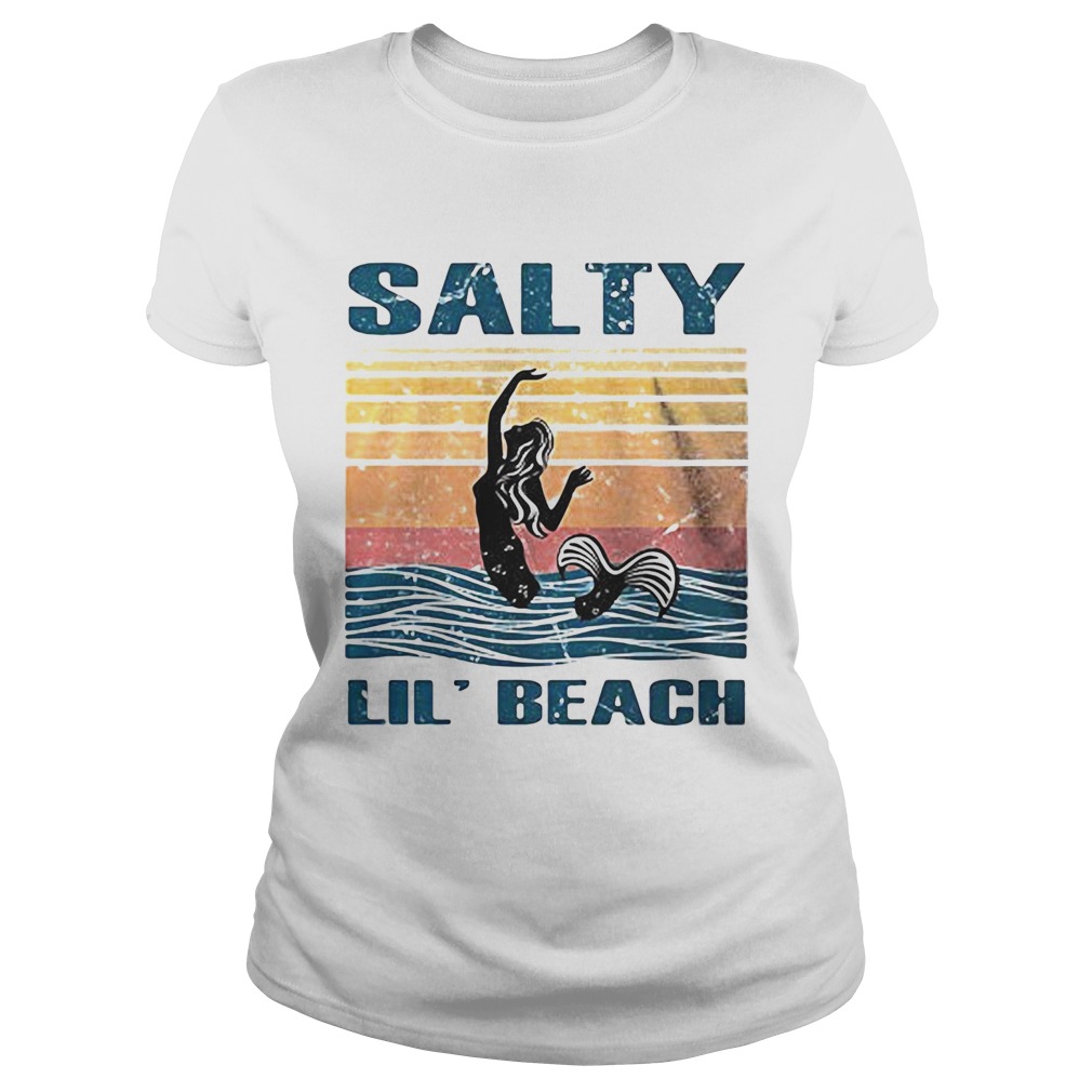 Mermaid salty lil beach vintage retro Classic Ladies