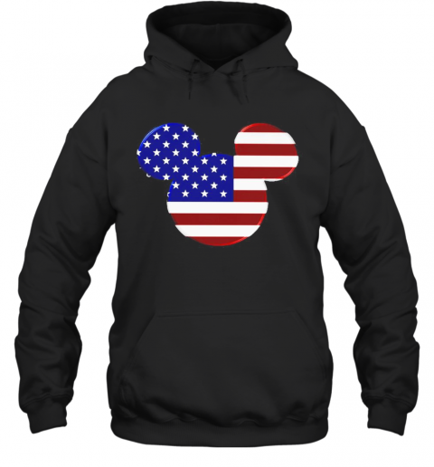 Mickey Mouse American Flag Happy Independence Day T-Shirt Unisex Hoodie
