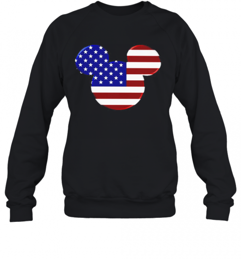Mickey Mouse American Flag Happy Independence Day T-Shirt Unisex Sweatshirt