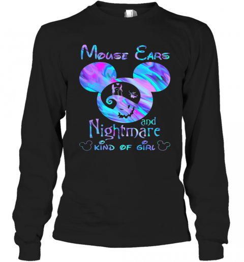 Mickey Mouse Cars And Nightmare Kind Of Girl T-Shirt Long Sleeved T-shirt 