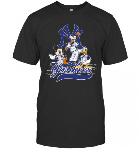 Mickey Mouse Pluto Donald Duck New York Yankees T-Shirt