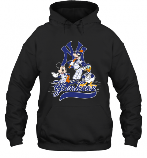 Mickey Mouse Pluto Donald Duck New York Yankees T-Shirt Unisex Hoodie