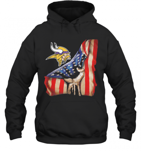 Minnesota Vikings American Flag Independence Day T-Shirt Unisex Hoodie
