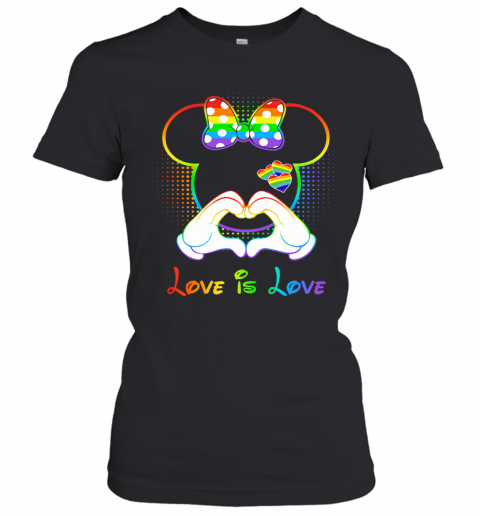 Minnie Mouse Love Is Love Heart Lgbt T-Shirt Classic Women's T-shirt