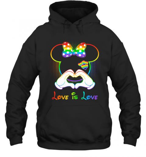 Minnie Mouse Love Is Love Heart Lgbt T-Shirt Unisex Hoodie