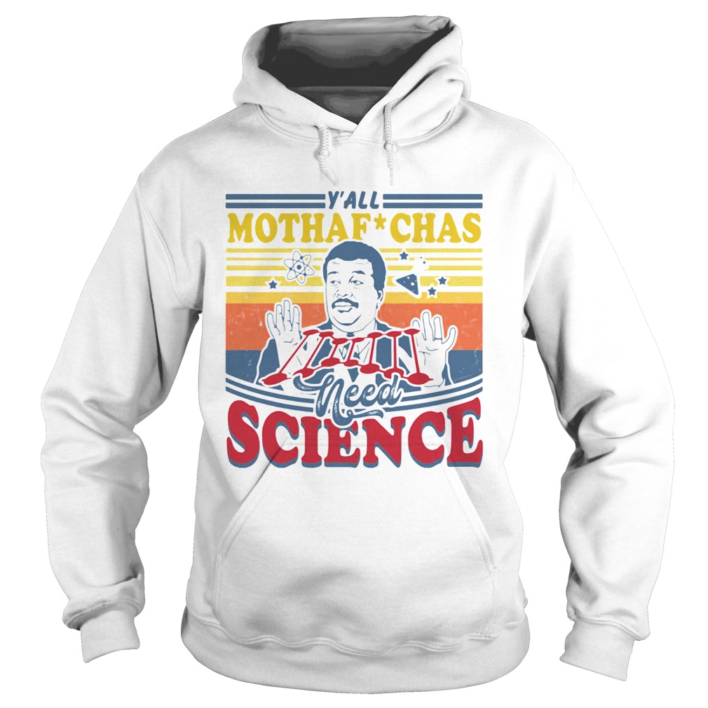 Mothaf Chas Nedd Science Vintage Retro Hoodie