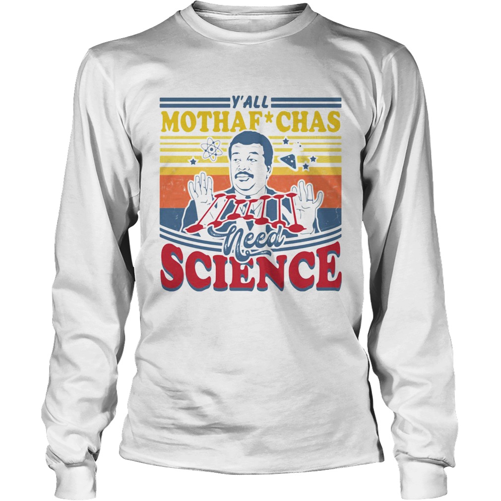 Mothaf Chas Nedd Science Vintage Retro Long Sleeve