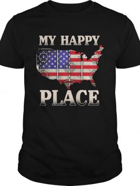 My happy place american flag independence day shirt