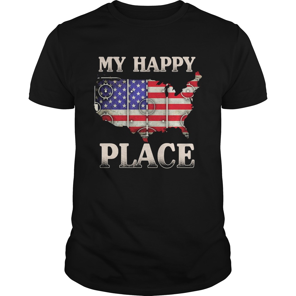 My happy place american flag independence day Unisex