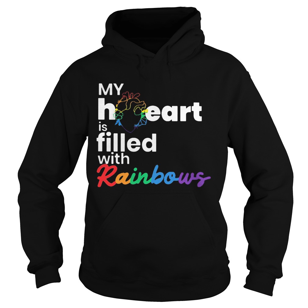 My heart is filled with rainbows LGBT Hoodie