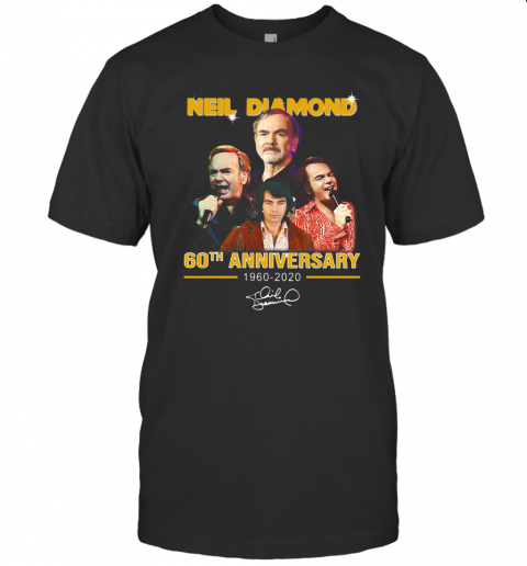 Neil Diamond 60Th Anniversary 1960 2020 Signature T-Shirt Classic Men's T-shirt