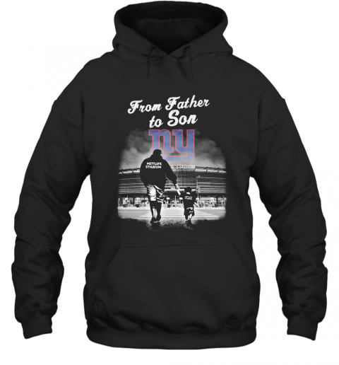 New York Giants From Father To Son Metlife Stadium Happy Father'S Day T-Shirt Unisex Hoodie