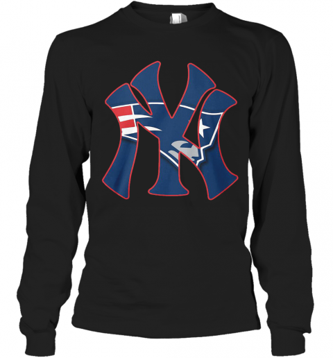 New York Yankees And New England Patriots T-Shirt Long Sleeved T-shirt 