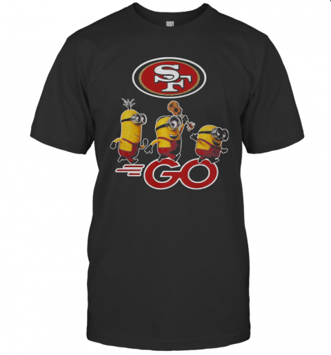 Nice Minions Guitar Go San Francisco 49Ers Football Logo T-Shirt