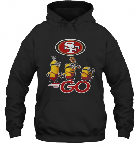 Nice Minions Guitar Go San Francisco 49Ers Football Logo T-Shirt Unisex Hoodie