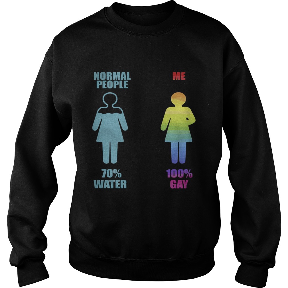 Normal people 70 water me 100 gay lgbt Sweatshirt
