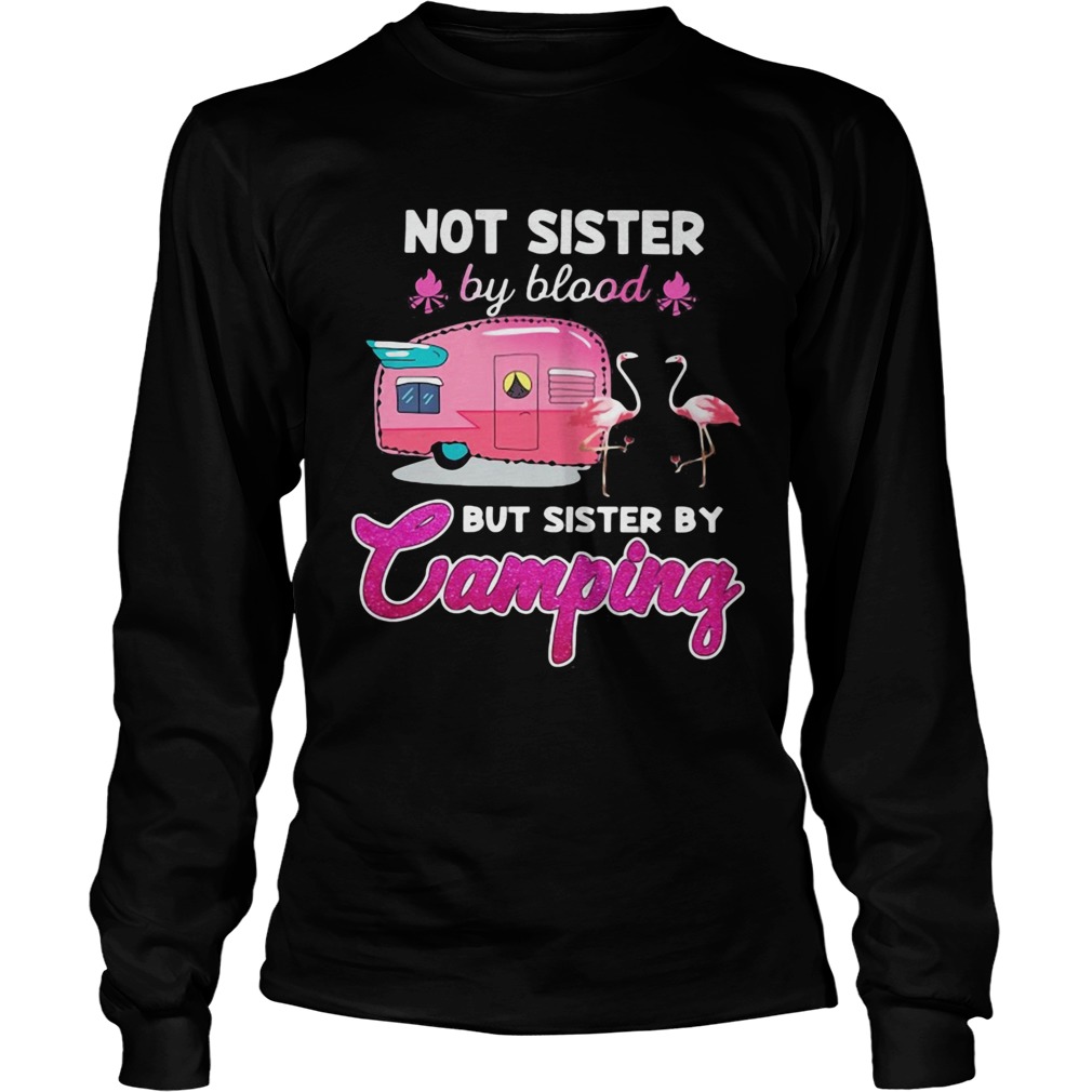 Not sister by blood but sister by camping flamingo Long Sleeve