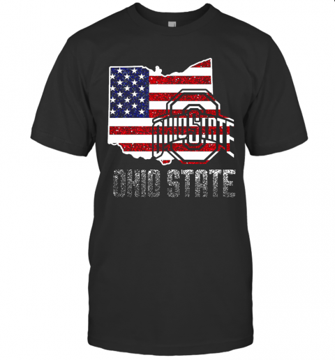 Ohio State American Flag T-Shirt