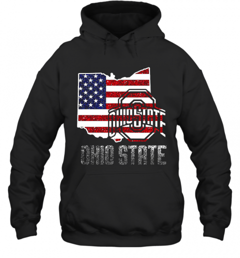 Ohio State American Flag T-Shirt Unisex Hoodie