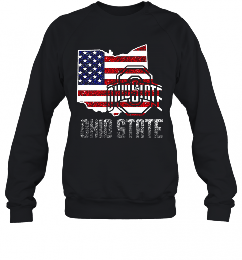 Ohio State American Flag T-Shirt Unisex Sweatshirt