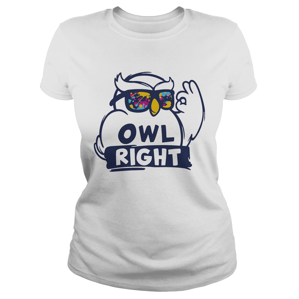 Owl right colors water Classic Ladies