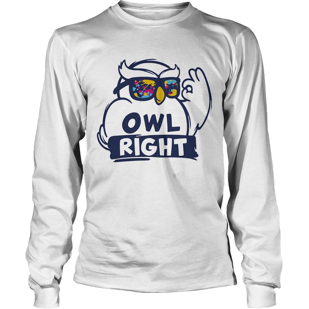 Owl right colors water Long Sleeve