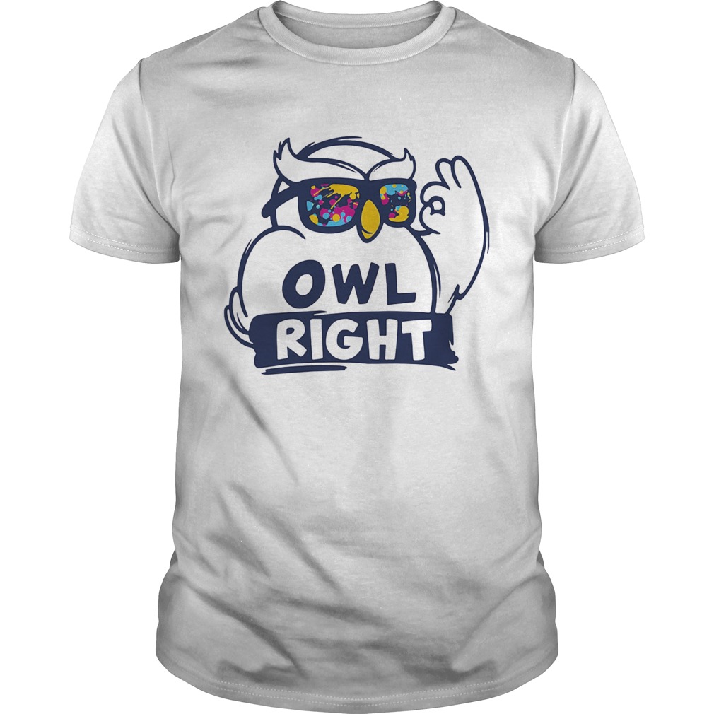 Owl right colors water shirt