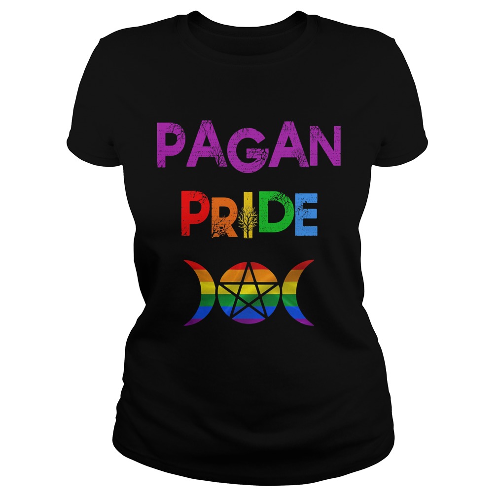 Pagan pride star moon lgbt Classic Ladies