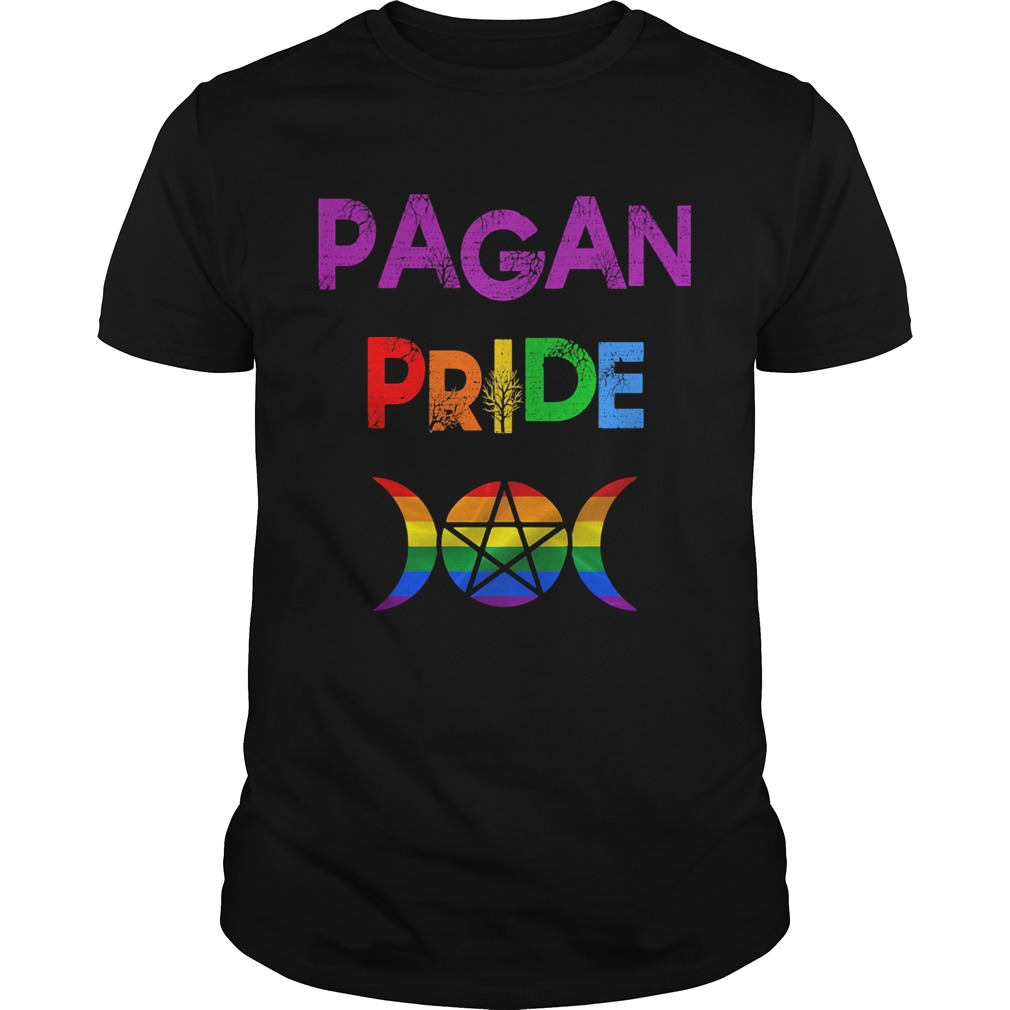 Pagan pride star moon lgbt shirt