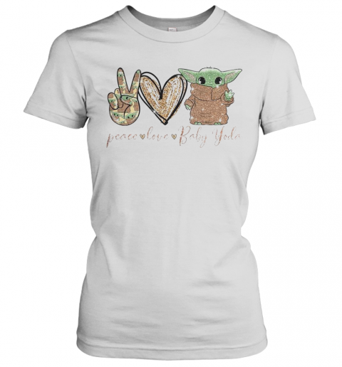 Peace Love Baby Yoda T-Shirt Classic Women's T-shirt