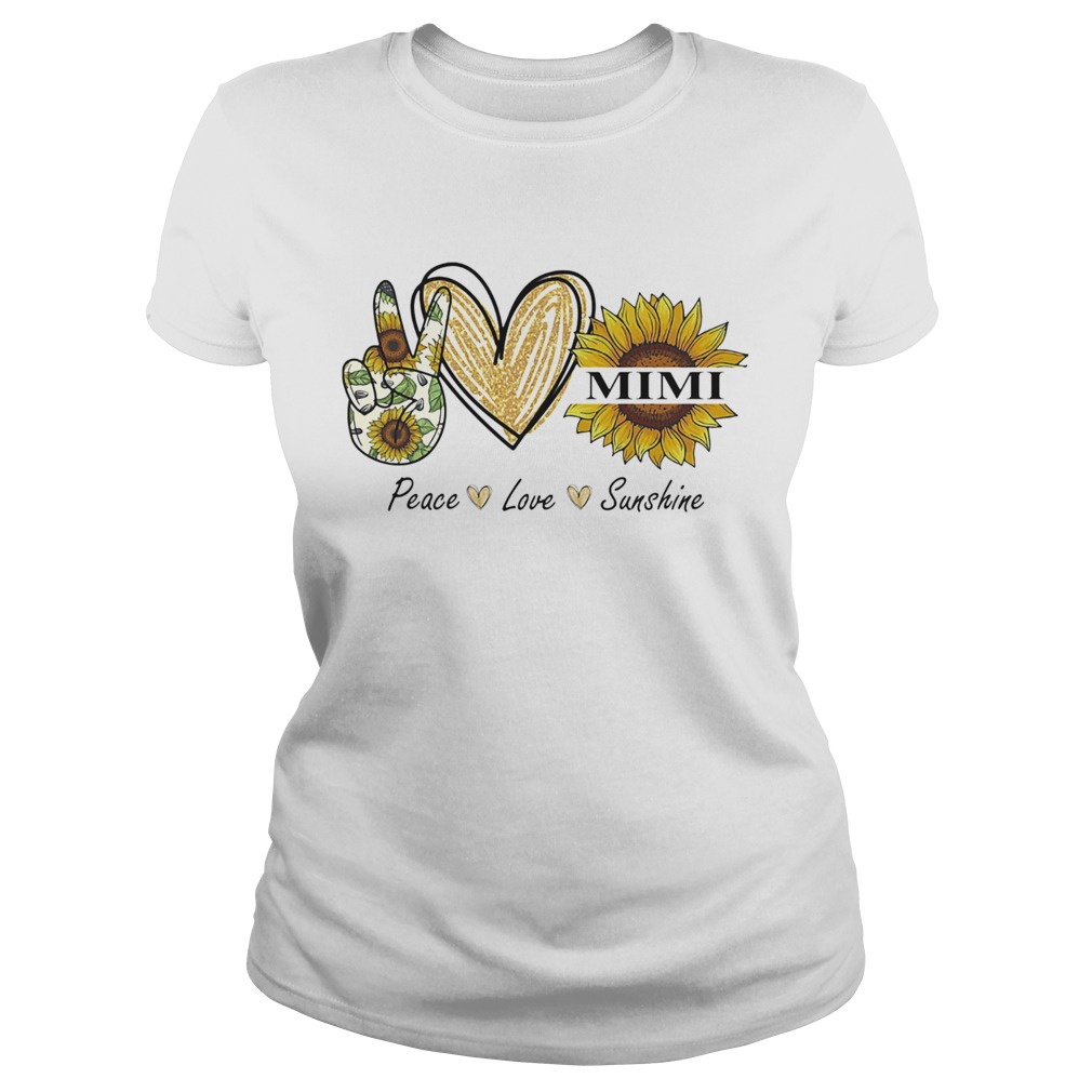 Peace love sunshine mimi sunflower heart Classic Ladies