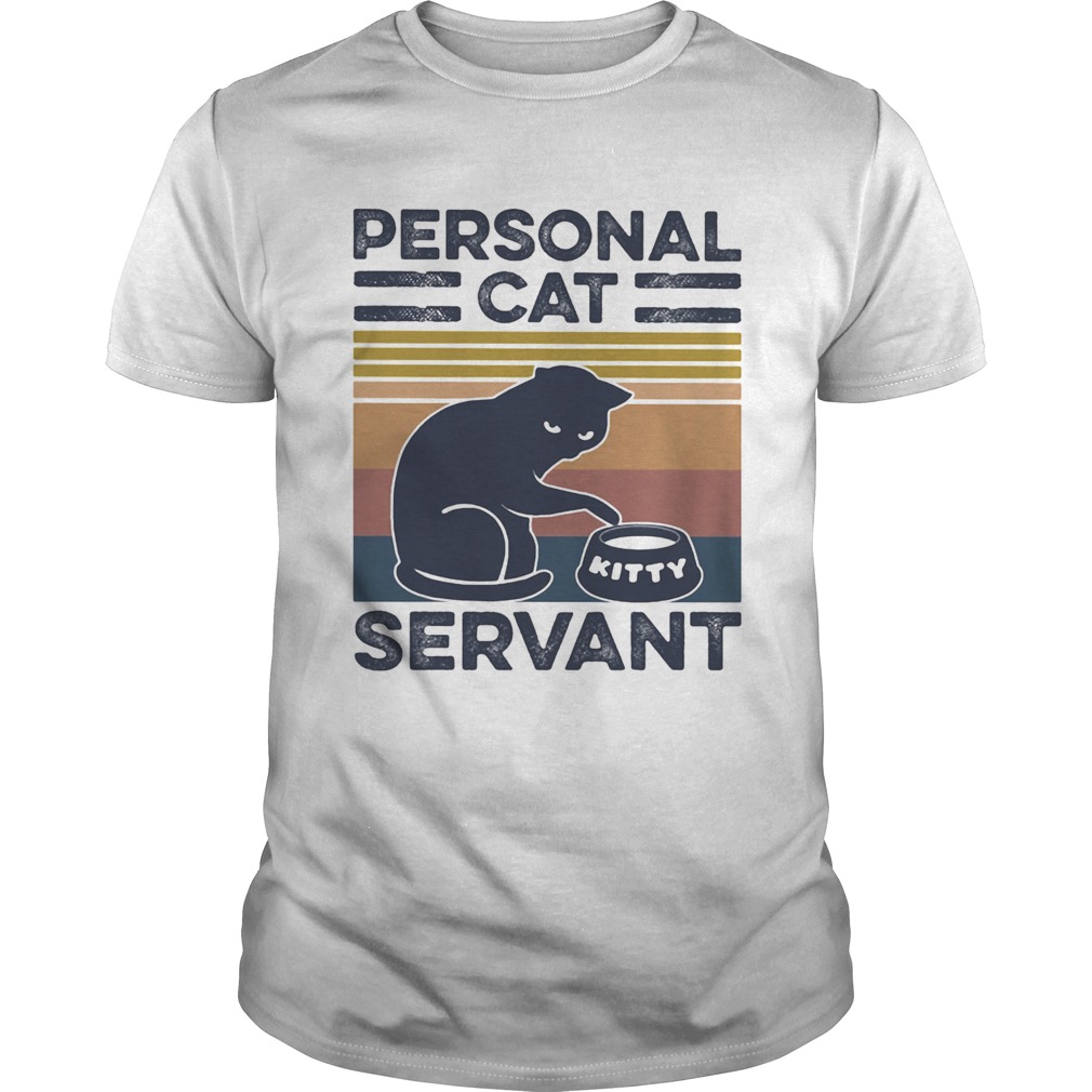 Personal cat servant vintage retro shirt