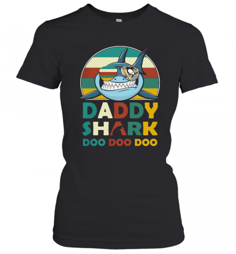 Pittsburgh Penguins Daddy Shark Doo Doo Doo Vintage T-Shirt Classic Women's T-shirt
