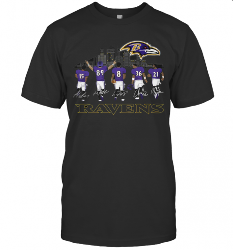 Player Name Baltimore Ravens Legends Signatures T-Shirt