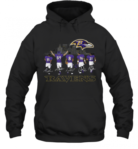 Player Name Baltimore Ravens Legends Signatures T-Shirt Unisex Hoodie