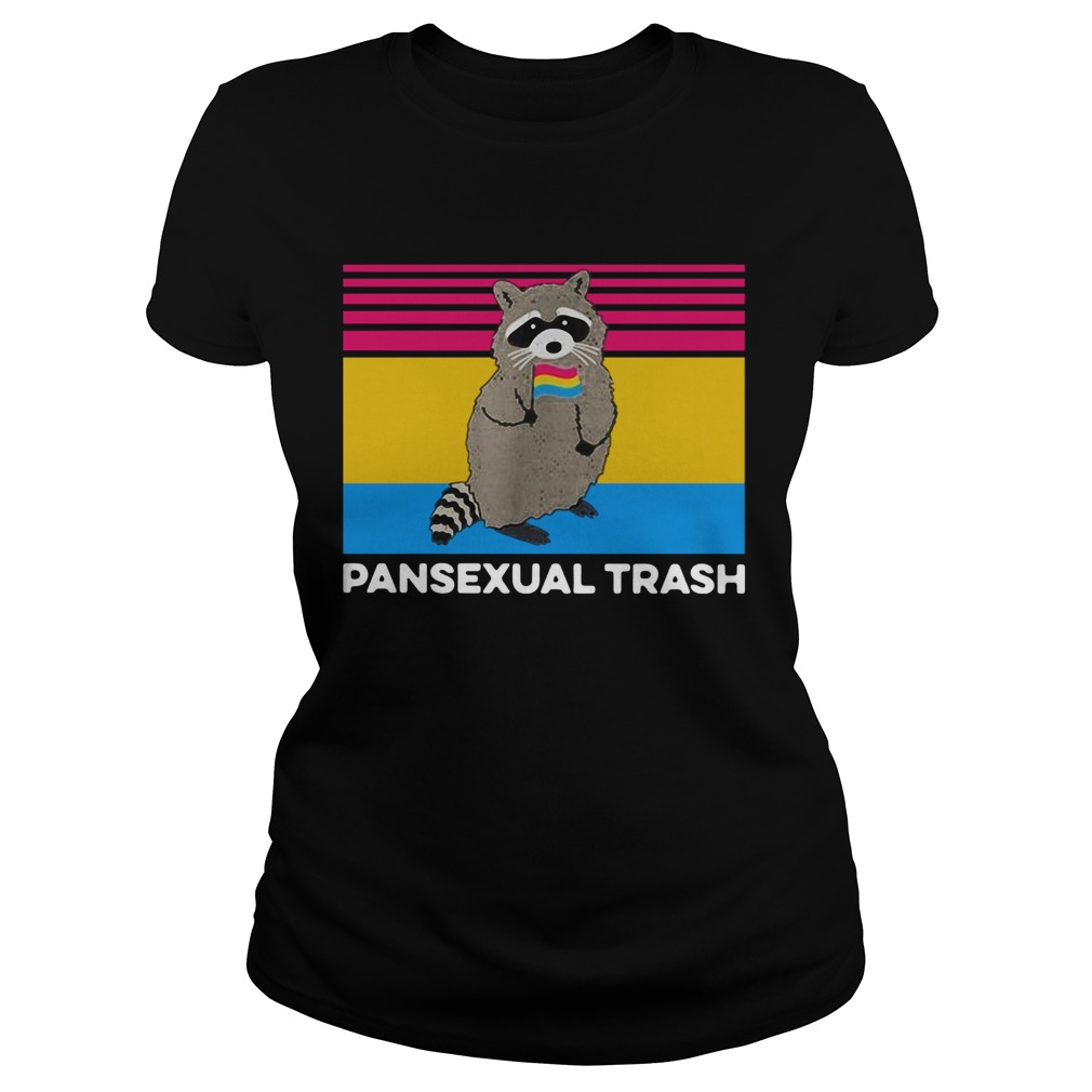 Raccoon Pansexual Trash Vintage Classic Ladies