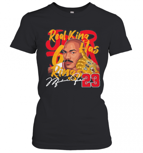 Real King Rings Michael Jordan 23 Signature T-Shirt Classic Women's T-shirt