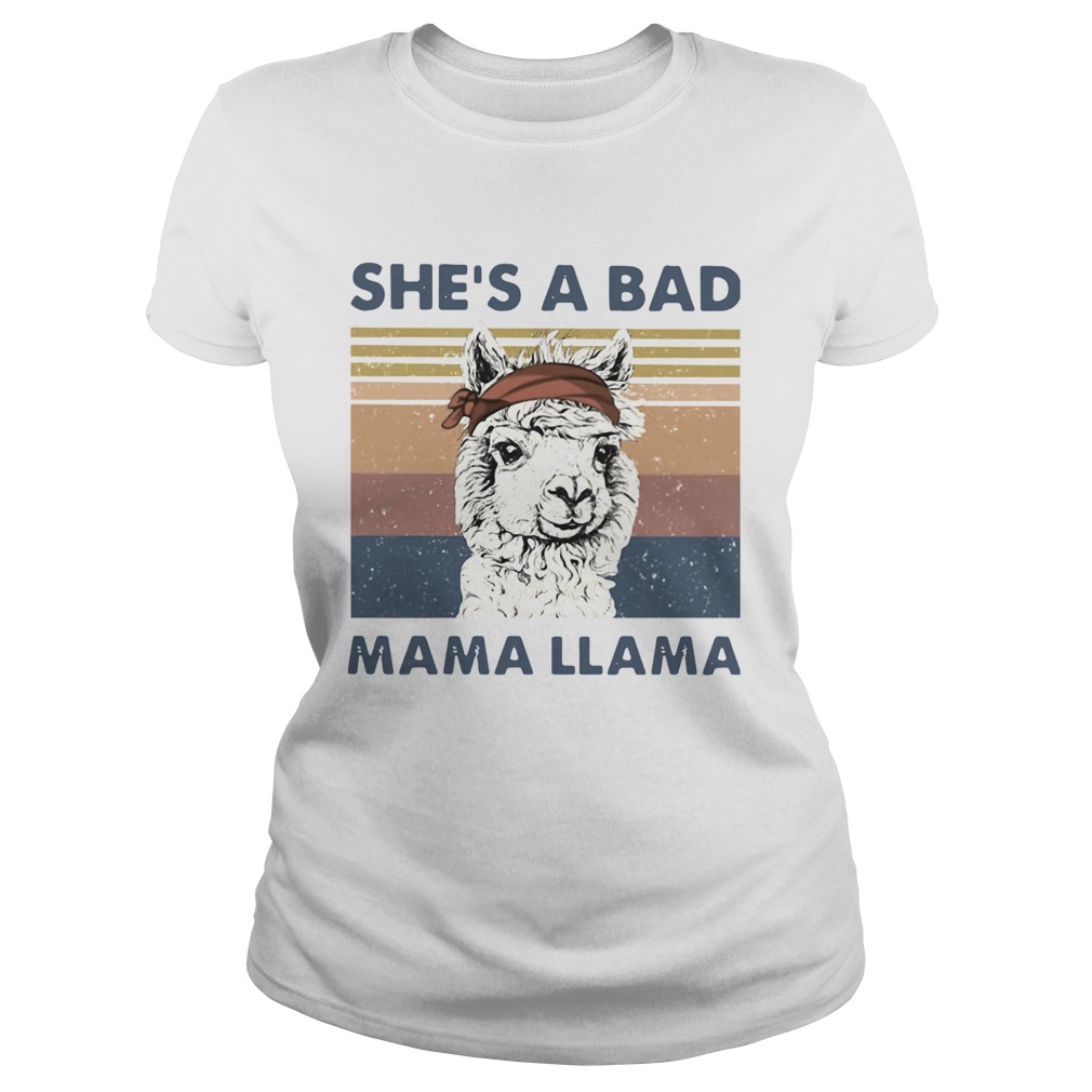 Shes A Bad Mama Llama Vintage Classic Ladies