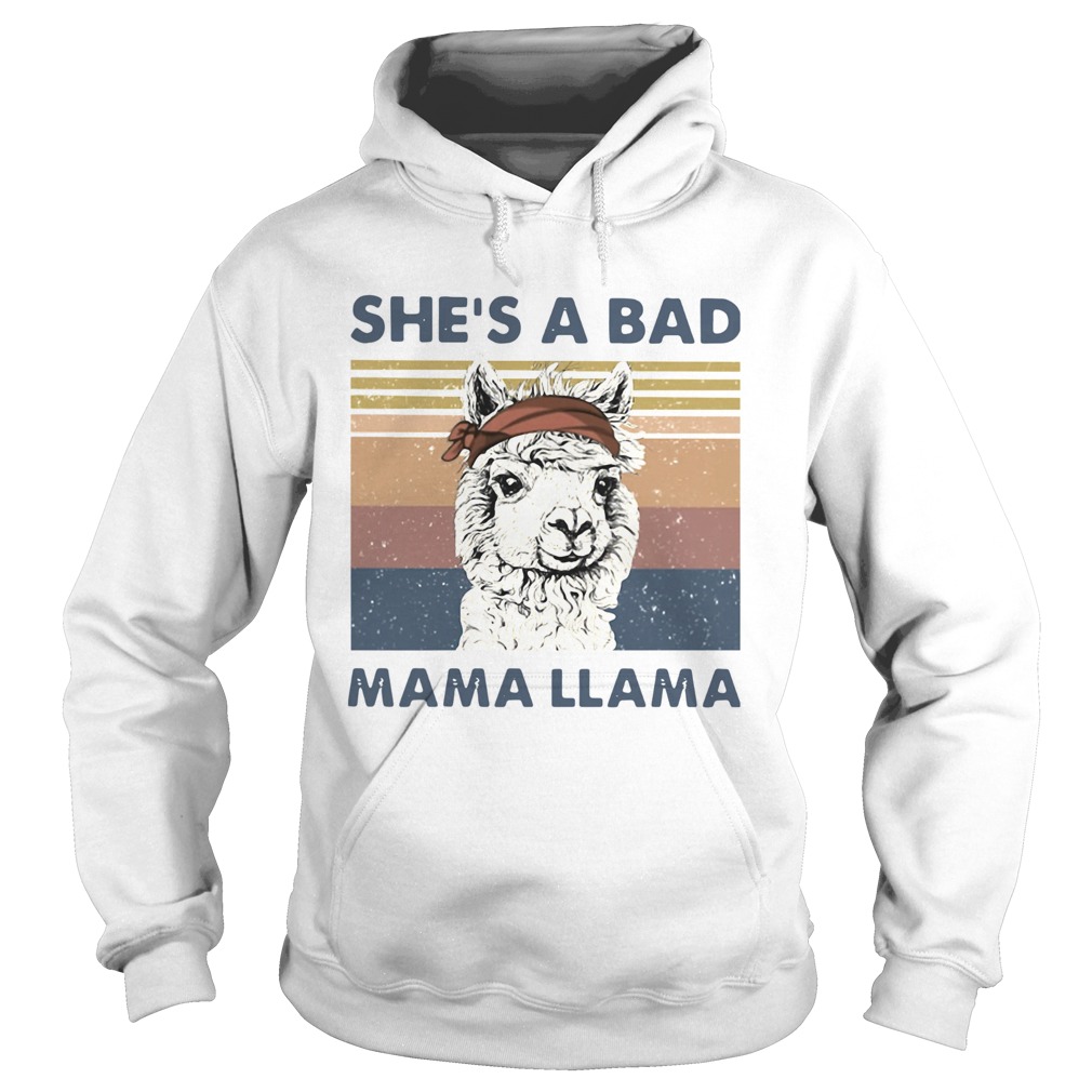 Shes A Bad Mama Llama Vintage Hoodie