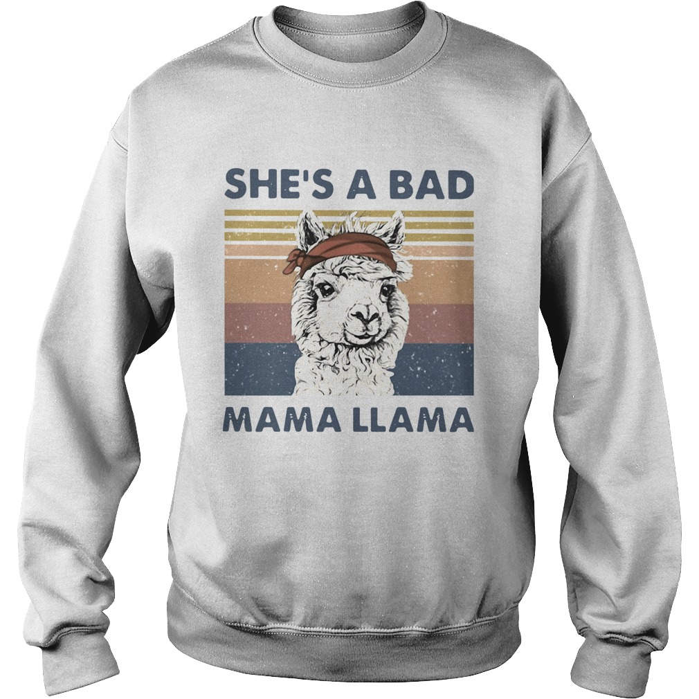 Shes A Bad Mama Llama Vintage Sweatshirt