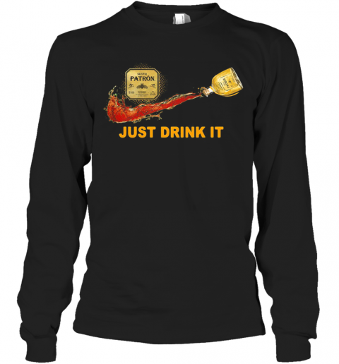 Silver Patron Wine Nike Just Drink It T-Shirt Long Sleeved T-shirt 
