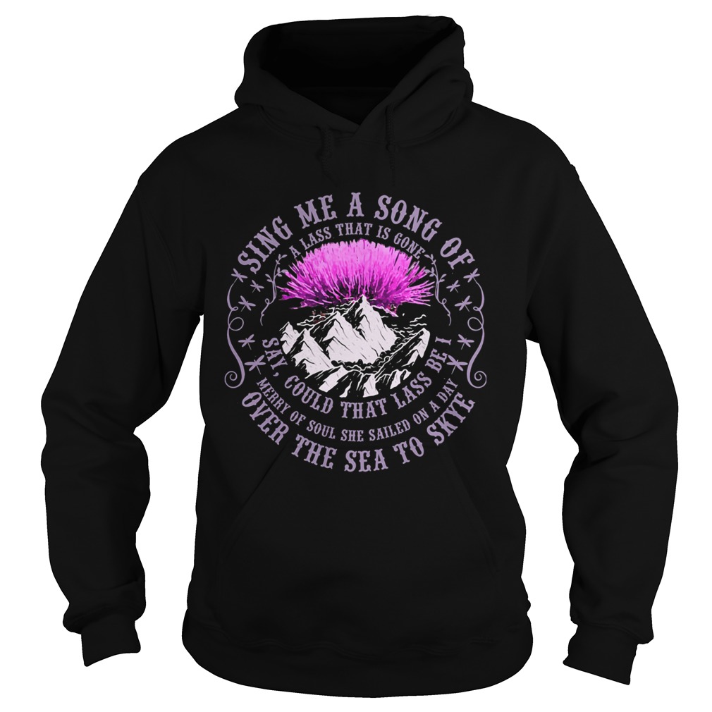 Sing Me A Song Of Over The Sea To Skye Thistle Flower Hoodie