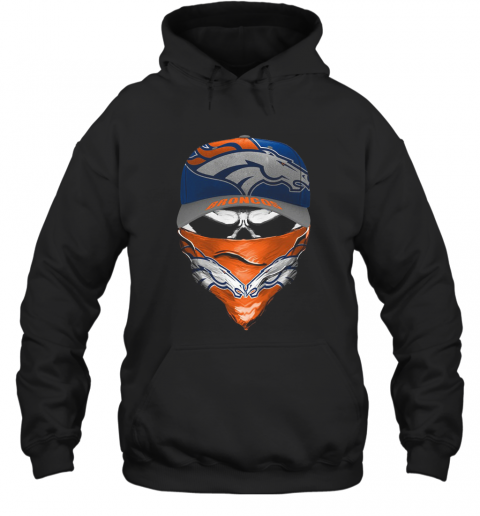 Skull Face Mask Denver Broncos Logo T-Shirt Unisex Hoodie