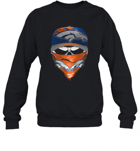 Skull Face Mask Denver Broncos Logo T-Shirt Unisex Sweatshirt