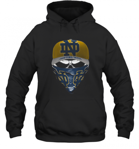 Skull Face Mask Notre Dame Fighting Irish Logo T-Shirt Unisex Hoodie