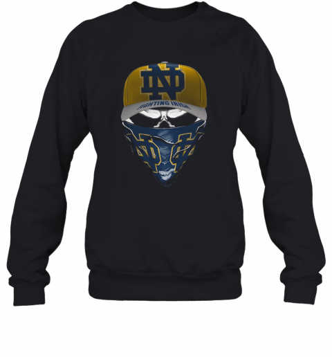 Skull Face Mask Notre Dame Fighting Irish Logo T-Shirt Unisex Sweatshirt