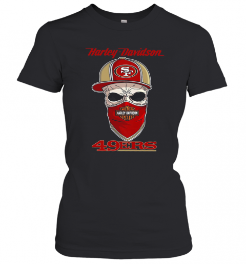Skull Harley Davidson San Francisco 49Ers T-Shirt Classic Women's T-shirt