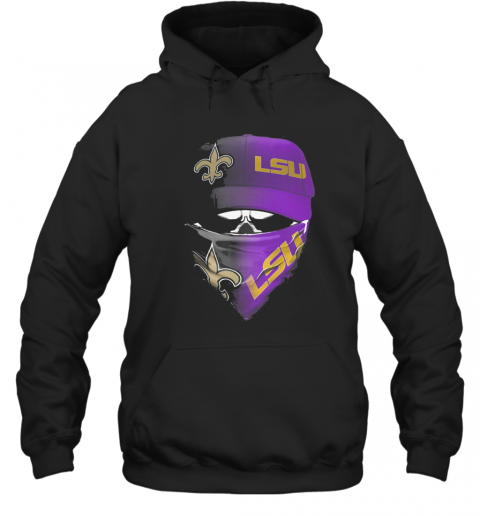 Skull Mask New Orleans Saints And LSU Tigers Football T-Shirt Unisex Hoodie