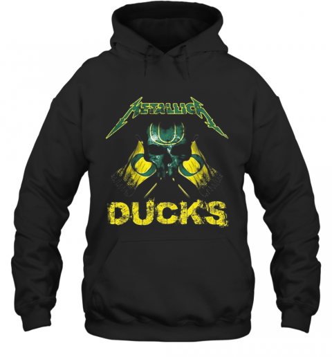 Skull Metallica Oregon Ducks Flag T-Shirt Unisex Hoodie